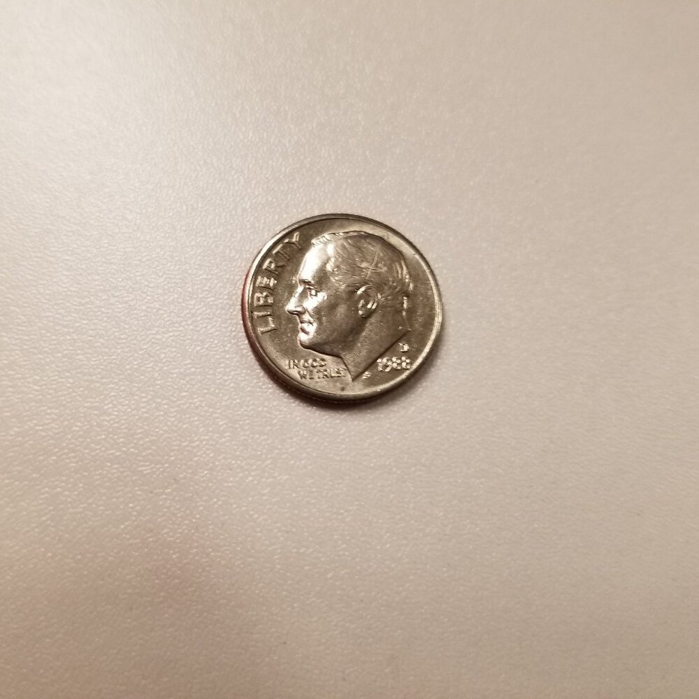 The 1988-D Roosevelt Dime (One 1988-D)